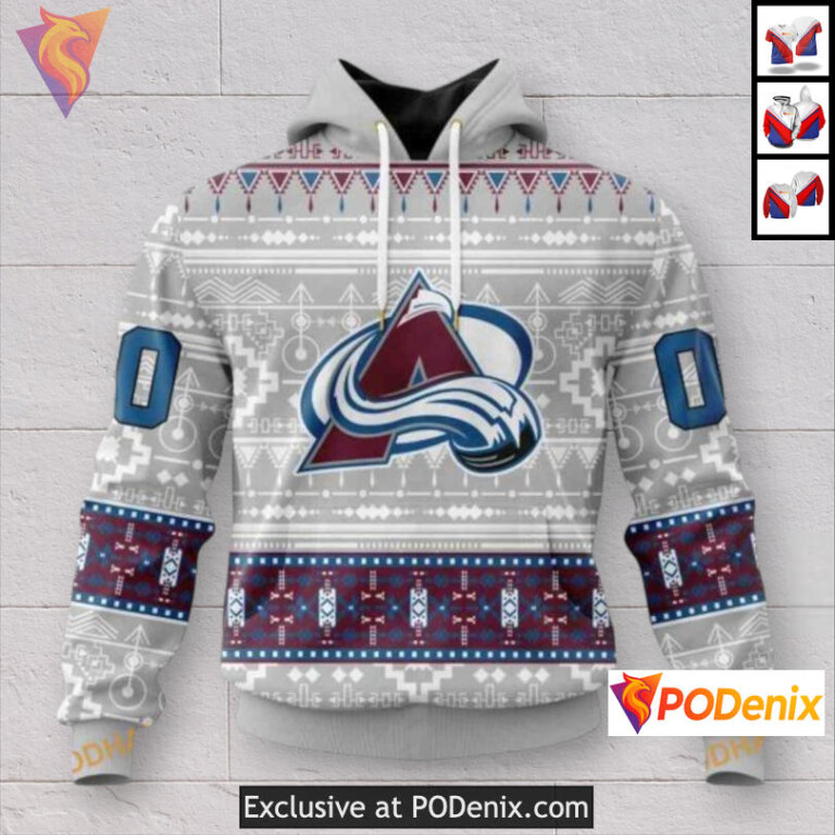Native Pattern Artwork Edition Colorado Avalanche Hoodie For Women Sweatshirt