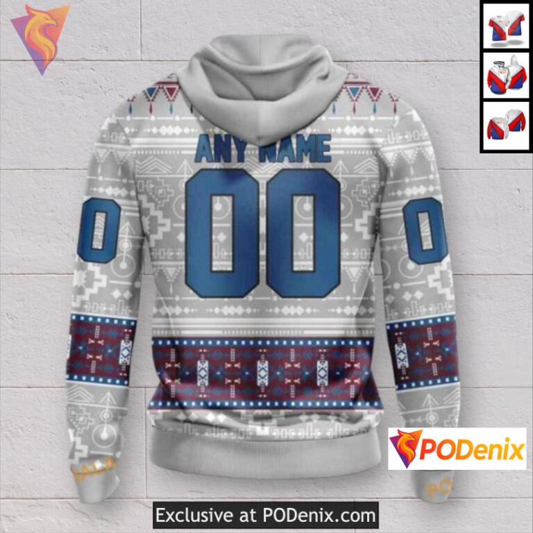 Native Pattern Artwork Edition Colorado Avalanche Hoodie For Women Sweatshirt - 1