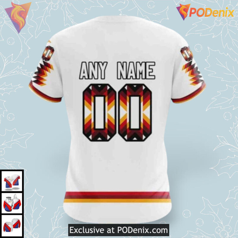 Native Pattern Artwork Personalized Calgary Flames Hoodie 3D Sweatshirt - 3
