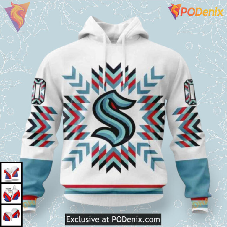 Native Pattern Cultural Artwork NHL Seattle Kraken Full Print Hoodie 3D