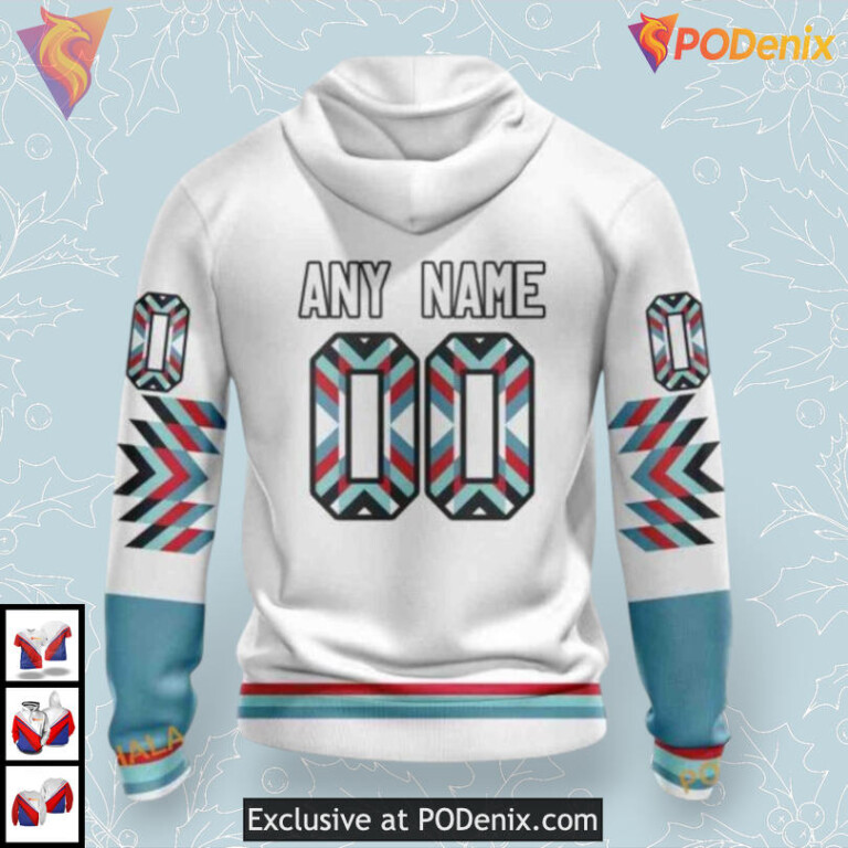 Native Pattern Cultural Artwork NHL Seattle Kraken Full Print Hoodie 3D - 1