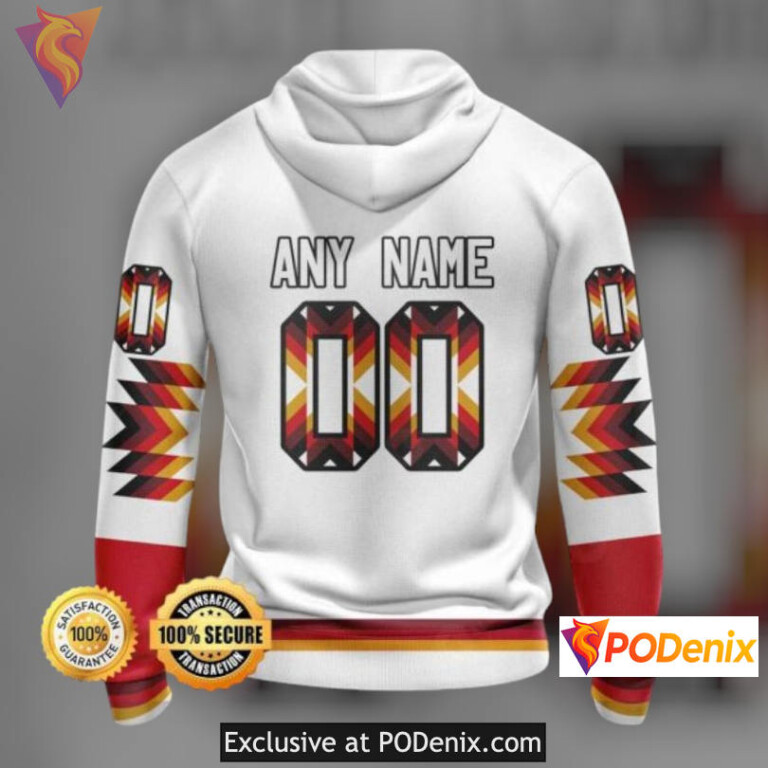 Native Pattern Inspired Retro New Jersey Devils Hoodie Devils Custom Gear - 1