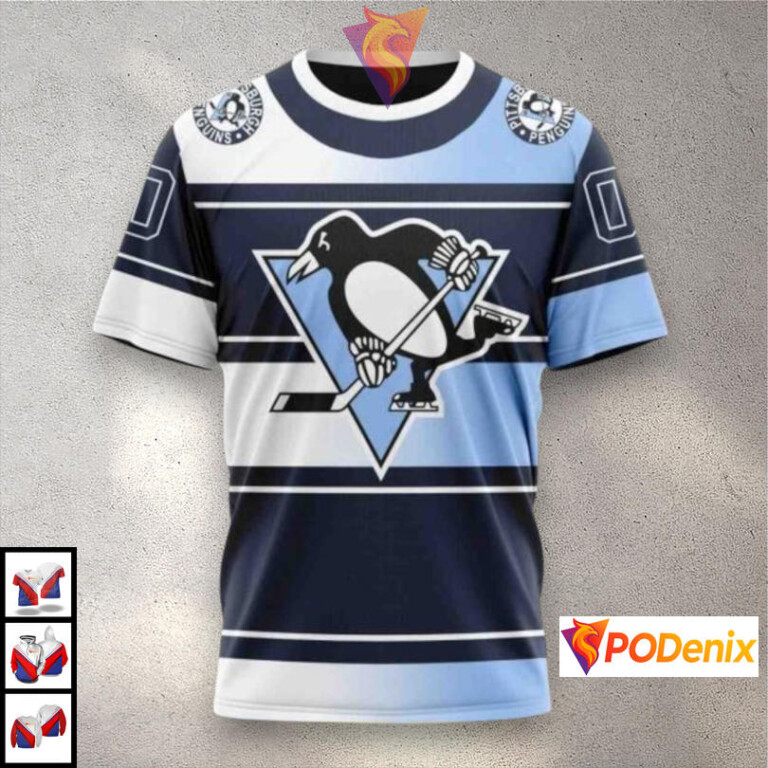 New Gradient Series Concept Edition Pittsburgh Penguins Youth Hoodie NHL 3D - 2