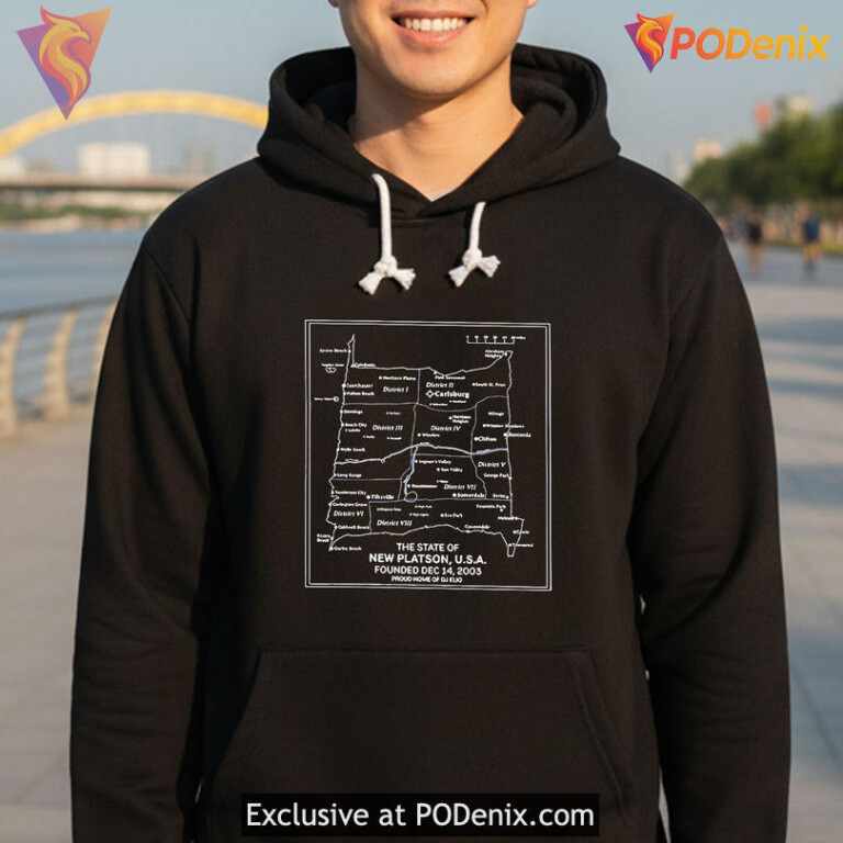 New Platson Shirt, The State Map Founded Dec 14 2003 Retro Graphic Design - 2
