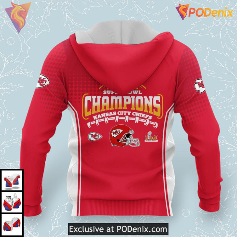 NFL Kansas City Chiefs Kids Hoodie 2025 Super Bowl Champions Apparel - 1