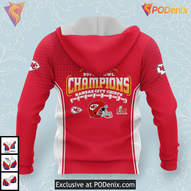 NFL Kansas City Chiefs Kids Hoodie 2025 Super Bowl Champions Apparel NFL Kansas City Chiefs Kids Hoodie 2025 Super Bowl Champions Apparel
