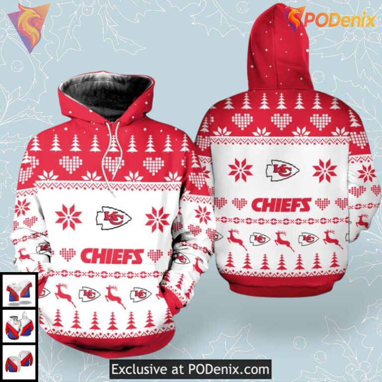 NFL Kansas City Chiefs Zip Up Hoodie 3D, Holiday Fan Apparel With Chiefs Quote