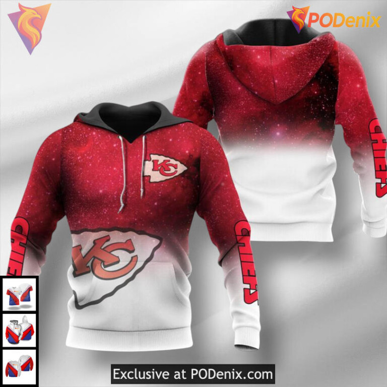 NFL Red Galaxy Graphic Kansas City Chiefs Mens Hoodie Limited Edition Custom Apparel