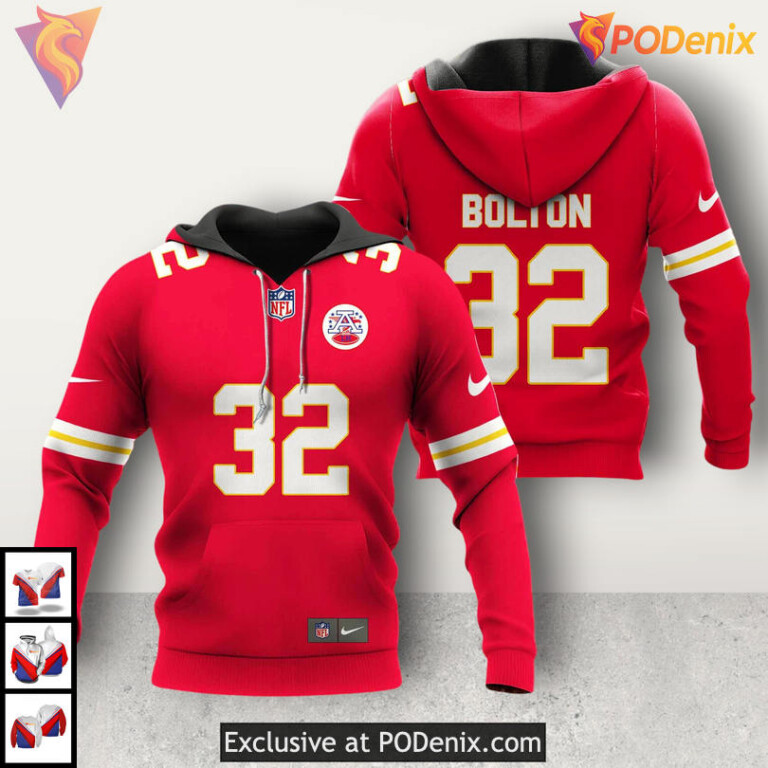 Nick Bolton AFC Champs Kansas City Chiefs Youth Hoodie, Red Vintage Edition