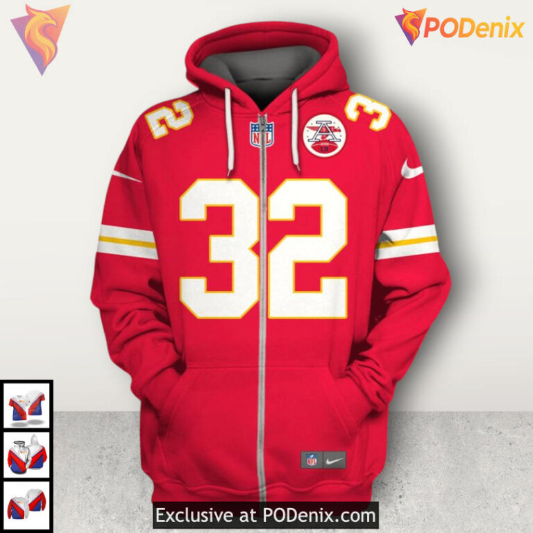 Nick Bolton AFC Champs Kansas City Chiefs Youth Hoodie, Red Vintage Edition - 1