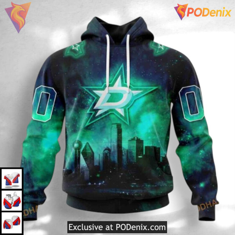 Night Sky Galaxy Artwork Dallas Stars Hoodie 3D Custom 3D Shirt