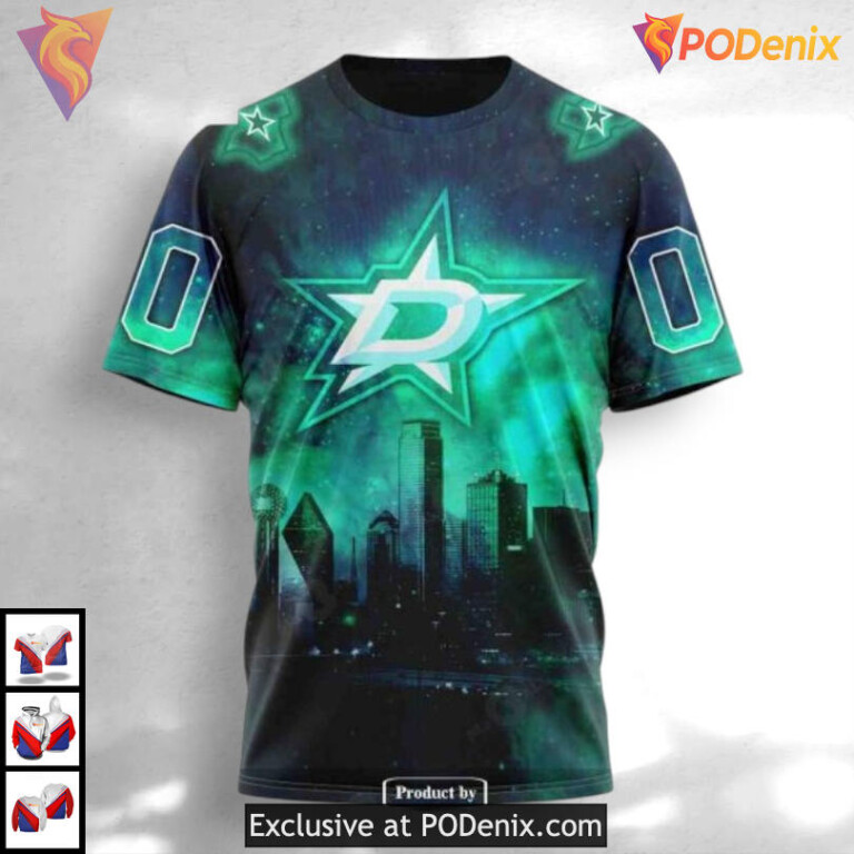 Night Sky Galaxy Artwork Dallas Stars Hoodie 3D Custom 3D Shirt - 2