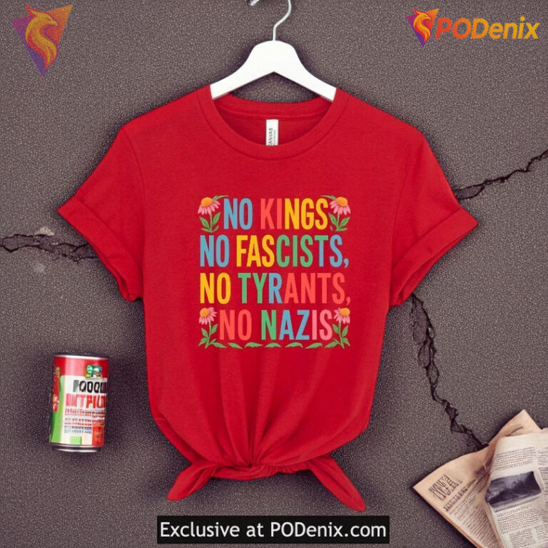 No Kings Equality Shirt Anti Fascist Protest Tee Supporting Political Equality - 1