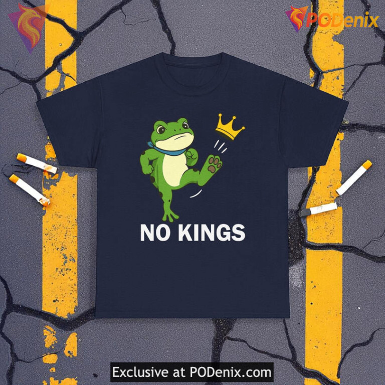 No Kings Graphic Tee Portland Frog Protest Design for Democracy and Liberty Fans - 1