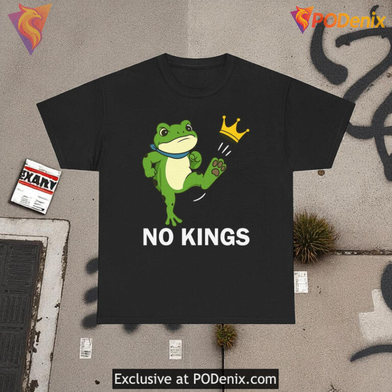 No Kings Graphic Tee Portland Frog Protest Design for Democracy and Liberty Fans - 2