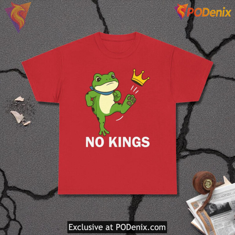 No Kings Graphic Tee Portland Frog Protest Design for Democracy and Liberty Fans - 3