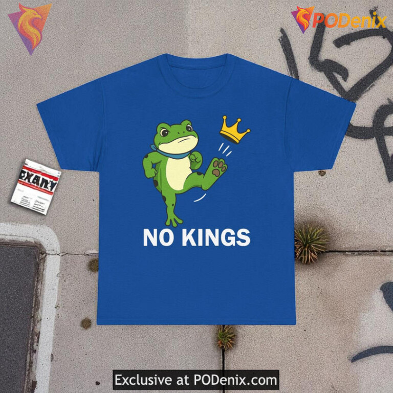No Kings Graphic Tee Portland Frog Protest Design for Democracy and Liberty Fans - 4