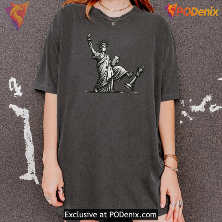 No Kings Movement Shirt Statue of Liberty Anti Trump Liberal Freedom Protest Shirt