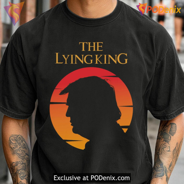 No Kings Political Shirt The Lying King Parody Anti Trump Democracy Graphic Tee