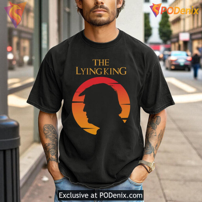 No Kings Political Shirt The Lying King Parody Anti Trump Democracy Graphic Tee - 1
