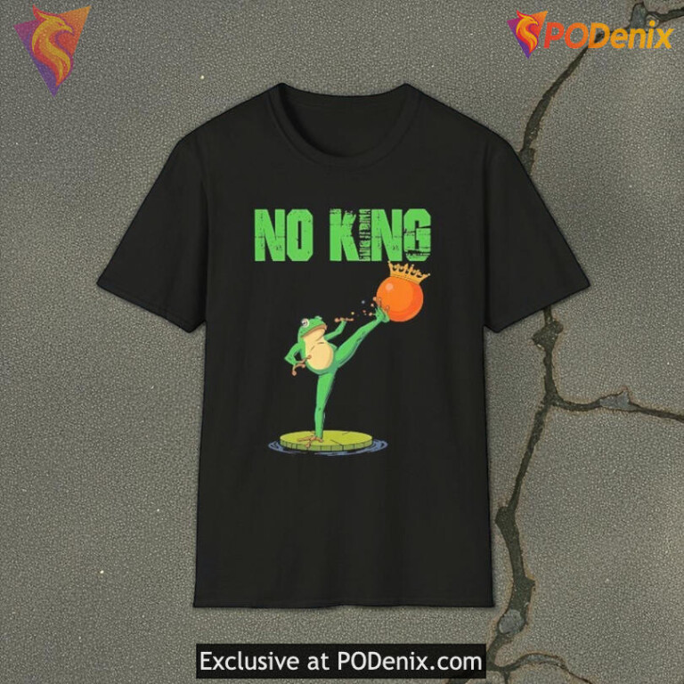 No Kings Protest T Shirt Portland Frog Activist Graphic Tee for Protest Supporters - 1
