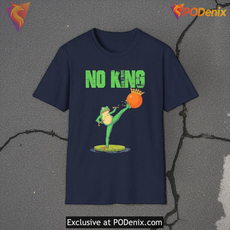 No Kings Protest T Shirt Portland Frog Activist Graphic Tee for Protest Supporters - 4