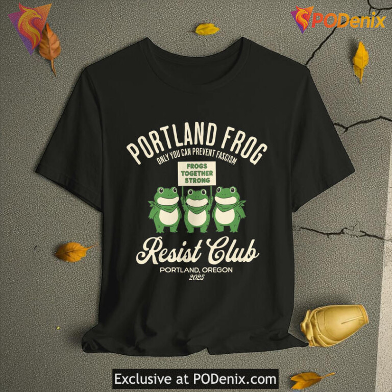 No Kings Slogan Shirt Portland Frog Resist Club Protest Graphic Tee for Progressives - 1