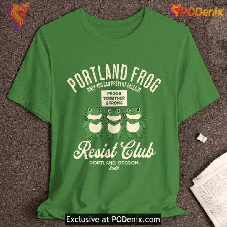 No Kings Slogan Shirt Portland Frog Resist Club Protest Graphic Tee for Progressives - 2