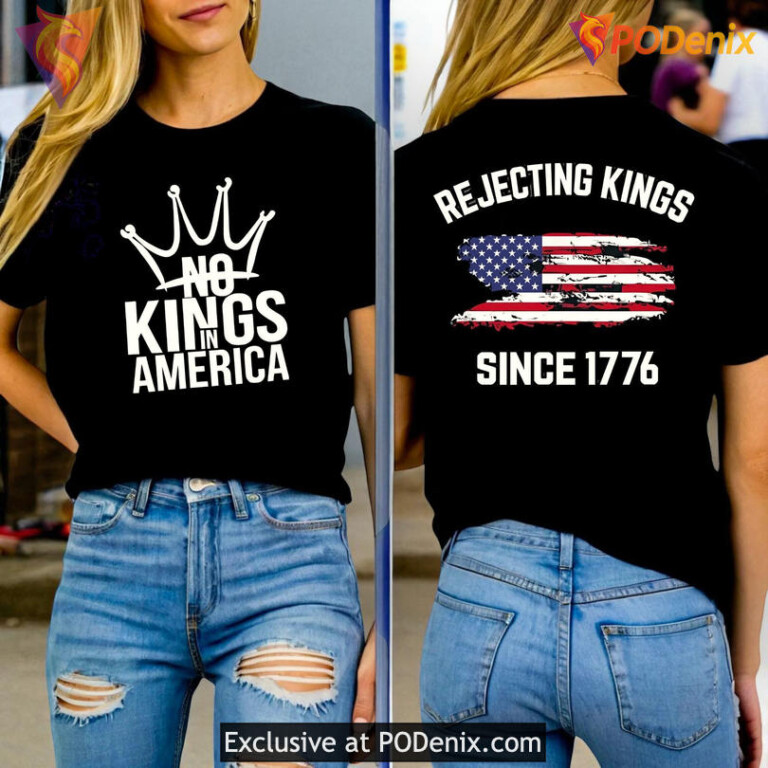 No Kings Tee Rejecting Kings Since 1776 Vintage American Protest Patriotic Shirt