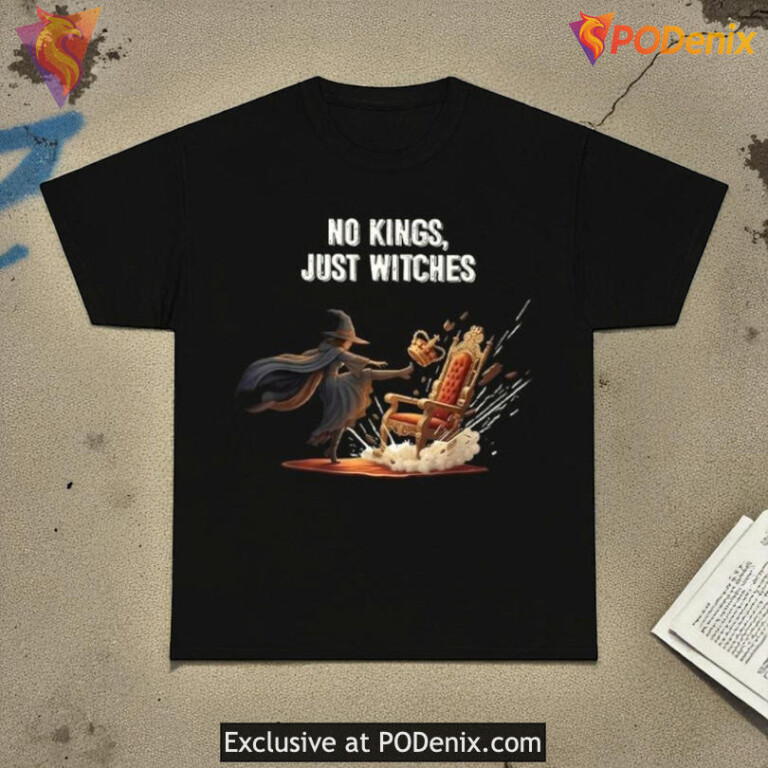 No Kings USA Shirt Feminist Witchcore Anti MAGA Democracy Tee for Women Activists