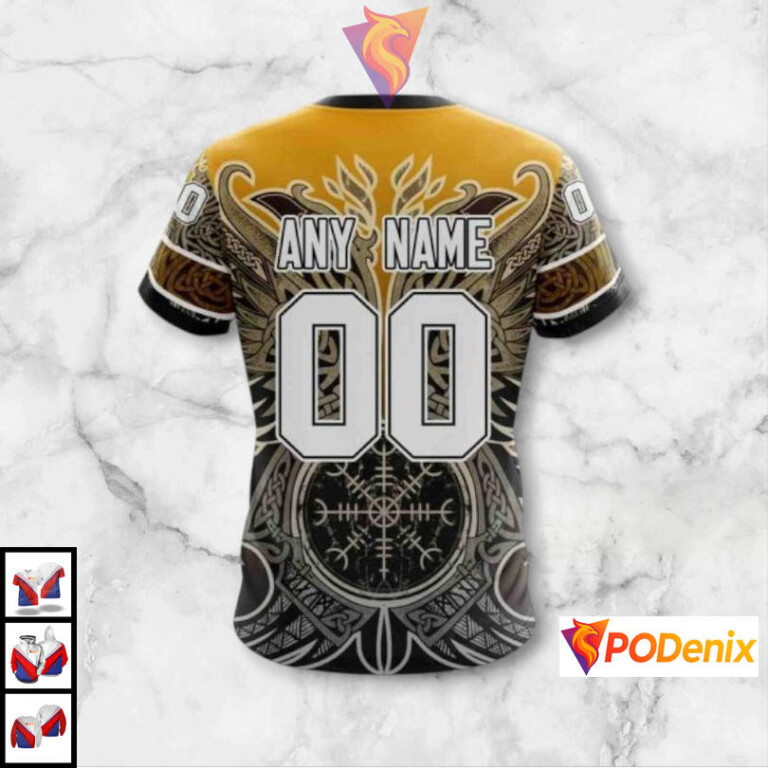 Norse Viking Symbol Artwork Custom Pittsburgh Penguins Personalized 3D Hoodie NHL - 1