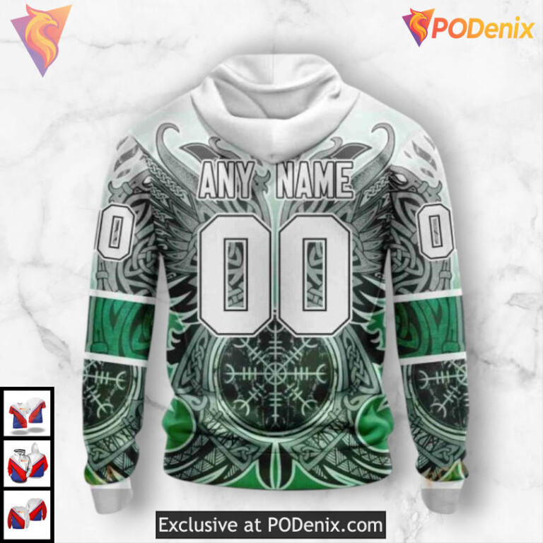 Norse Viking Symbol Artwork Dallas Stars Christmas Hoodie Custom Edition - 7