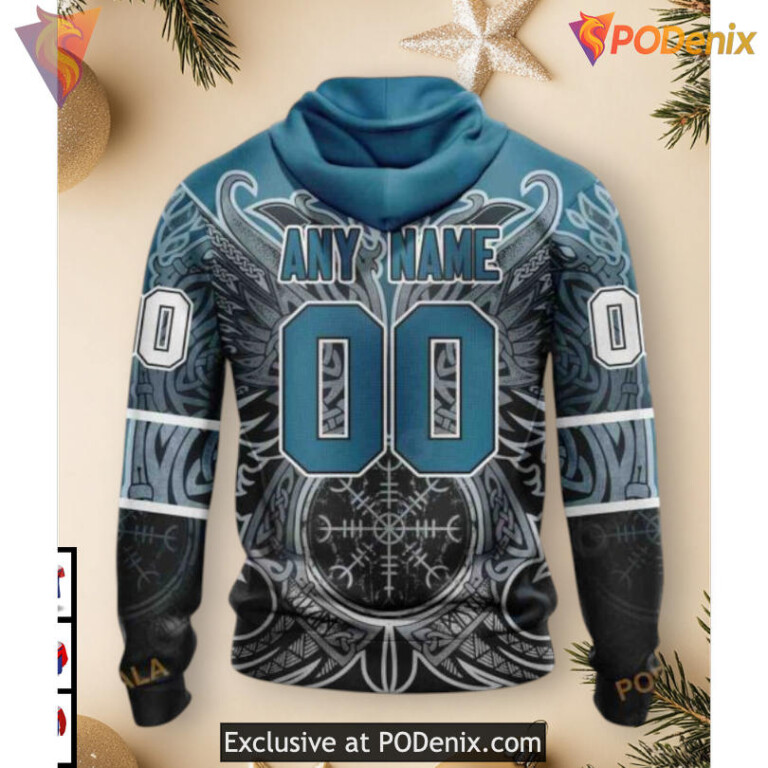 Norse Viking Symbolic Graphic Edition NHL Seattle Kraken Sweatshirt Hoodie 3D - 2