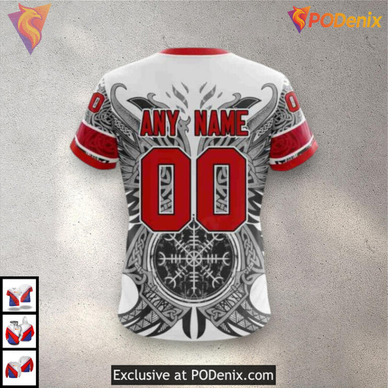 Norse Viking Symbols Calgary Flames Personalized 3D Hoodie for Fans - 1