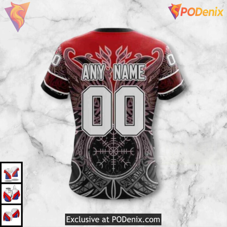 Norse Viking Symbols Concept Carolina Hurricanes Sweatshirt Hoodie 3D - 1