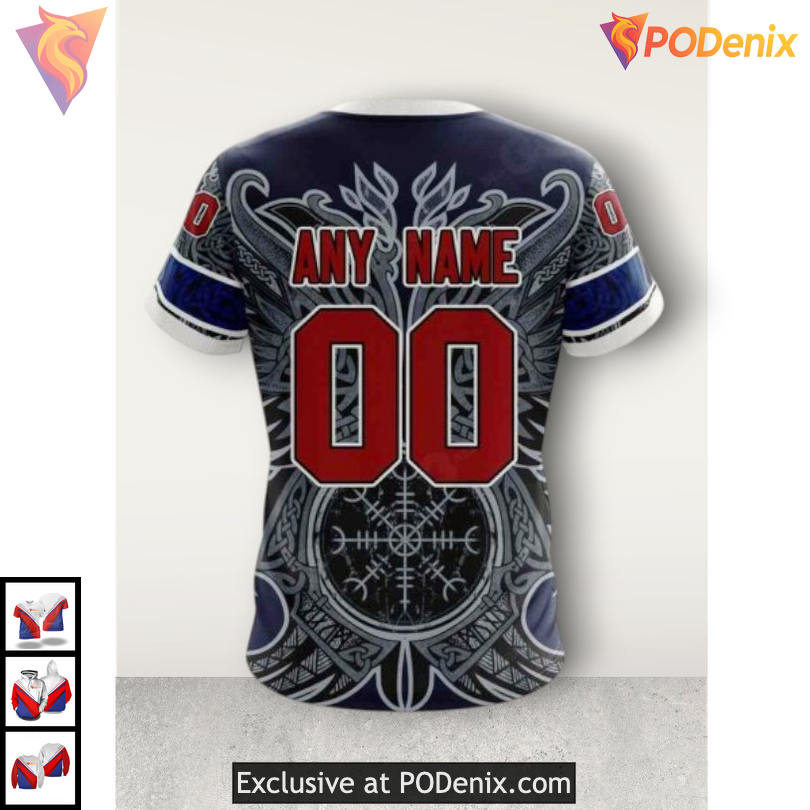 Retro Gradient 3D Artwork Custom Number Winnipeg Jets Hoodie Custom NHL Gear