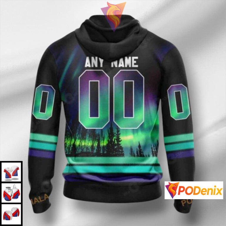Northern Lights Aurora Theme NHL Pittsburgh Penguins Winter Hoodie Custom Design - 1