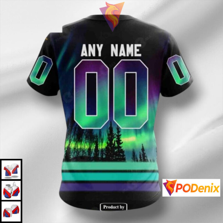 Northern Lights Aurora Theme NHL Pittsburgh Penguins Winter Hoodie Custom Design - 3