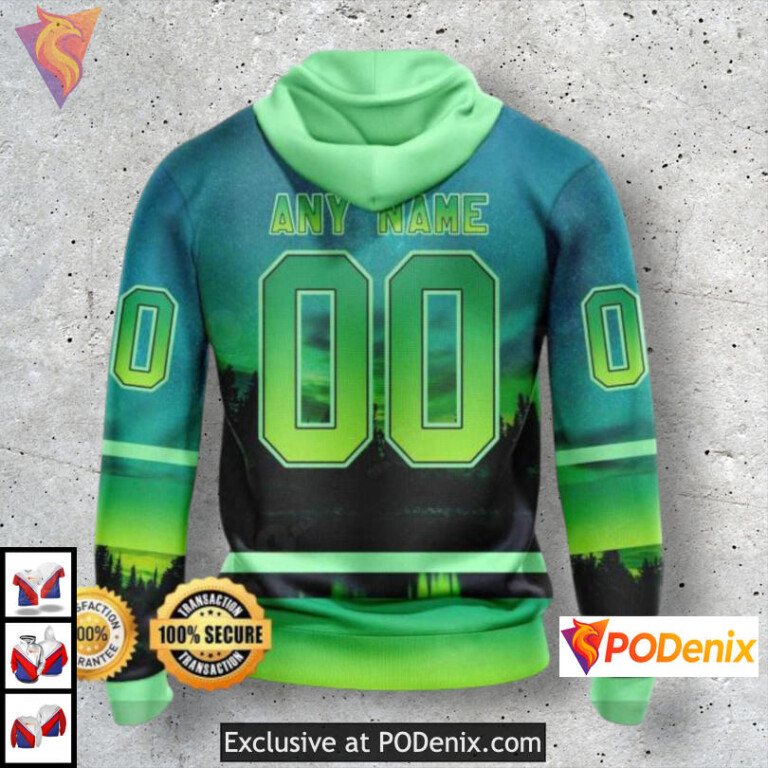 Northern Lights Design Anaheim Ducks 3D All Over Print Hoodie Custom Apparel - 1