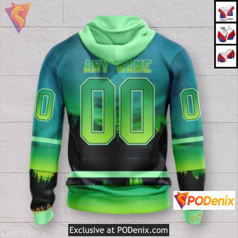 Northern Lights Full Printed Personalized Colorado Avalanche Hoodie 3D Edition - 1