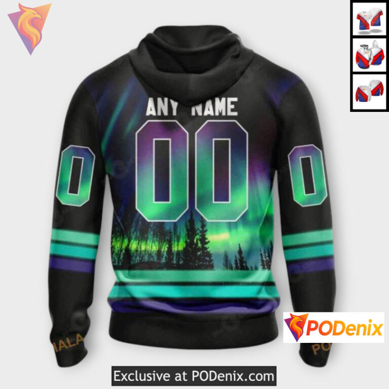 Northern Lights Inspired Artwork Colorado Avalanche Christmas Hoodie Custom 3D - 1