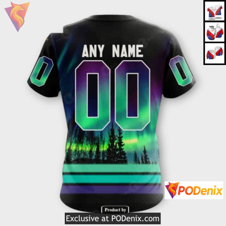 Northern Lights Inspired Artwork Colorado Avalanche Christmas Hoodie Custom 3D - 3