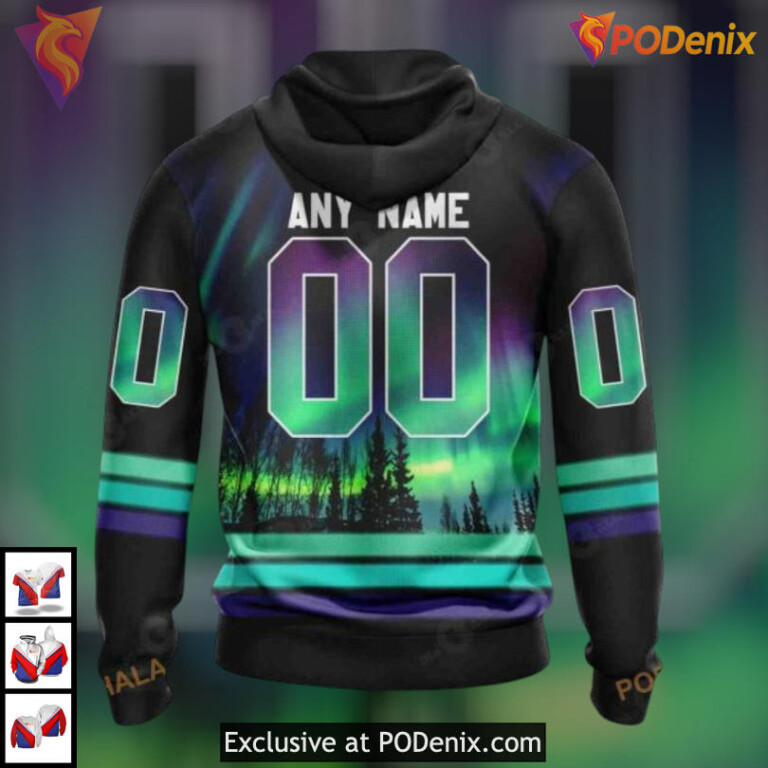 Northern Lights Inspired Design Arizona Coyotes Sweatshirt Hoodie Personalized - 1