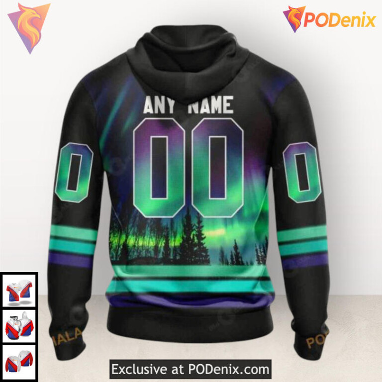 Northern Lights Theme Custom Nashville Predators Hoodie 3D Special Edition - 1