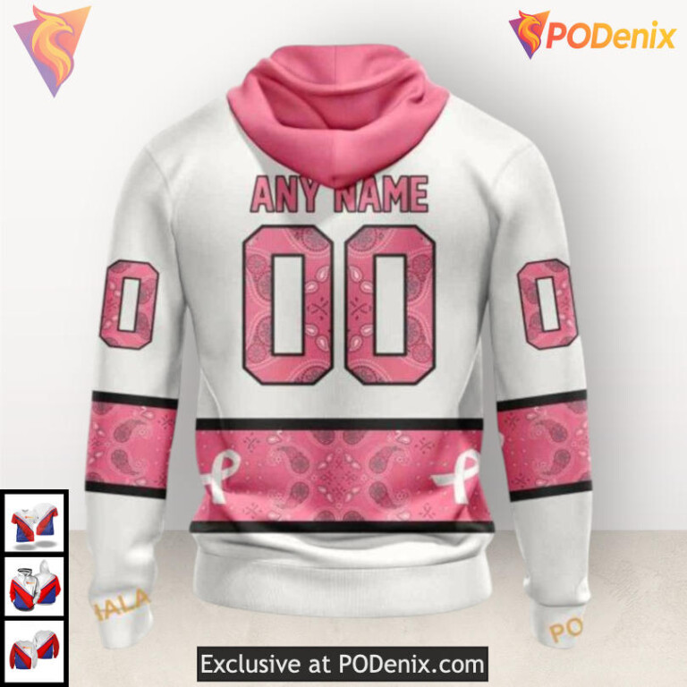 October Pink Ribbon Tribute Nashville Predators 3D Hoodie Breast Cancer Design - 1