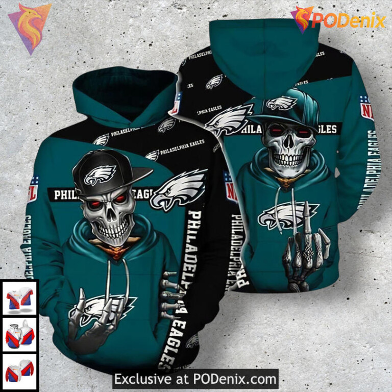 Official Teamwear Concept Philadelphia Eagles Team Hoodie Modern Zip Up Edition