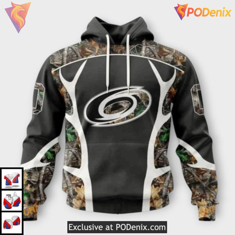 Outdoor Hunting Camo Edition Carolina Hurricanes Unisex Hoodie Custom 3D