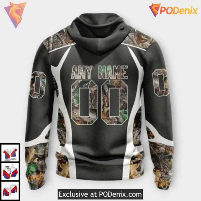 Outdoor Hunting Camo Edition Carolina Hurricanes Unisex Hoodie Custom 3D - 1