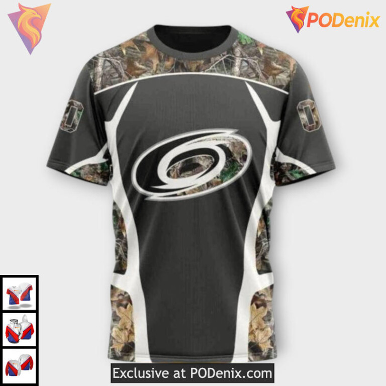 Outdoor Hunting Camo Edition Carolina Hurricanes Unisex Hoodie Custom 3D - 2