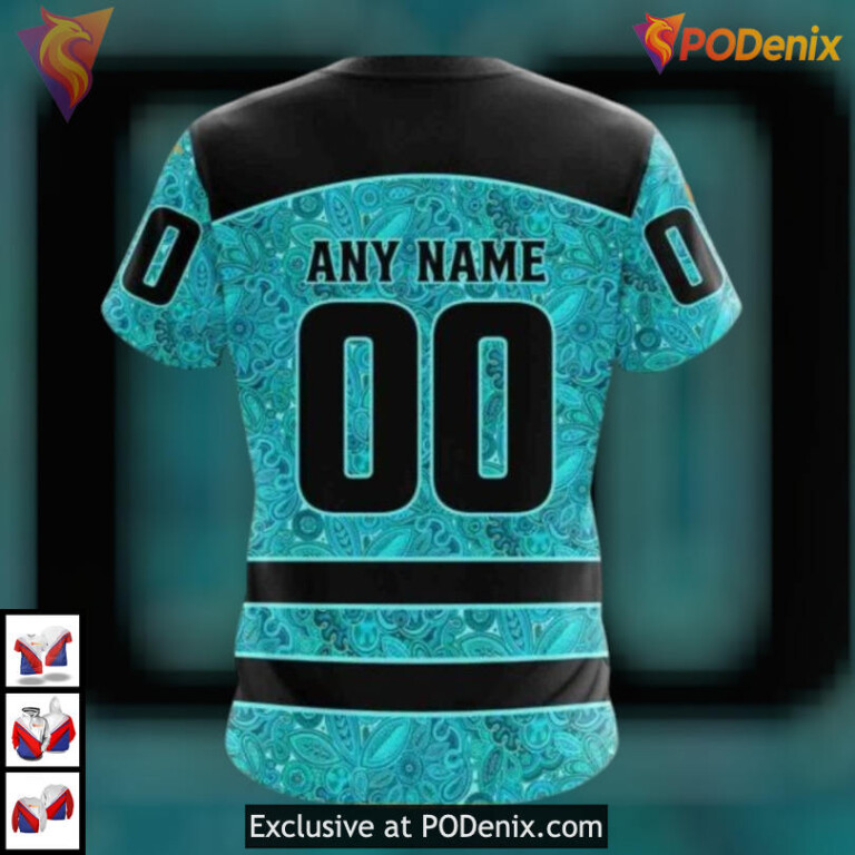 Ovarian Cancer Awareness Tribute Arizona Coyotes Winter Hoodie Custom Apparel - 3